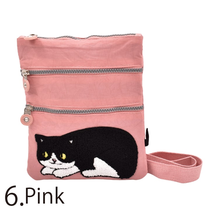 ふわふわ ネコ ショルダーバッグ スマホ収納 猫 ねこ 小物入れ 3