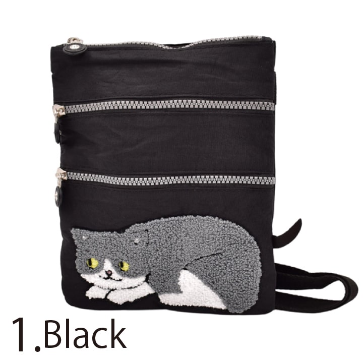 ふわふわ ネコ ショルダーバッグ スマホ収納 猫 ねこ 小物入れ 3