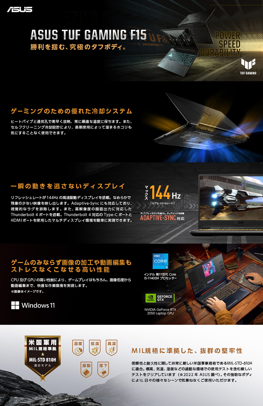 超美品再入荷品質至上! ASUS ゲーミングノートPC TUF Gaming F15 FX506HF グラファイトブラック 15.6インチ  NVIDIA GeForce