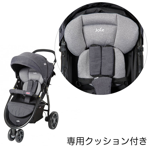 Joie ベビーカー ライトトラックス クッション付 デニム + ベビー 