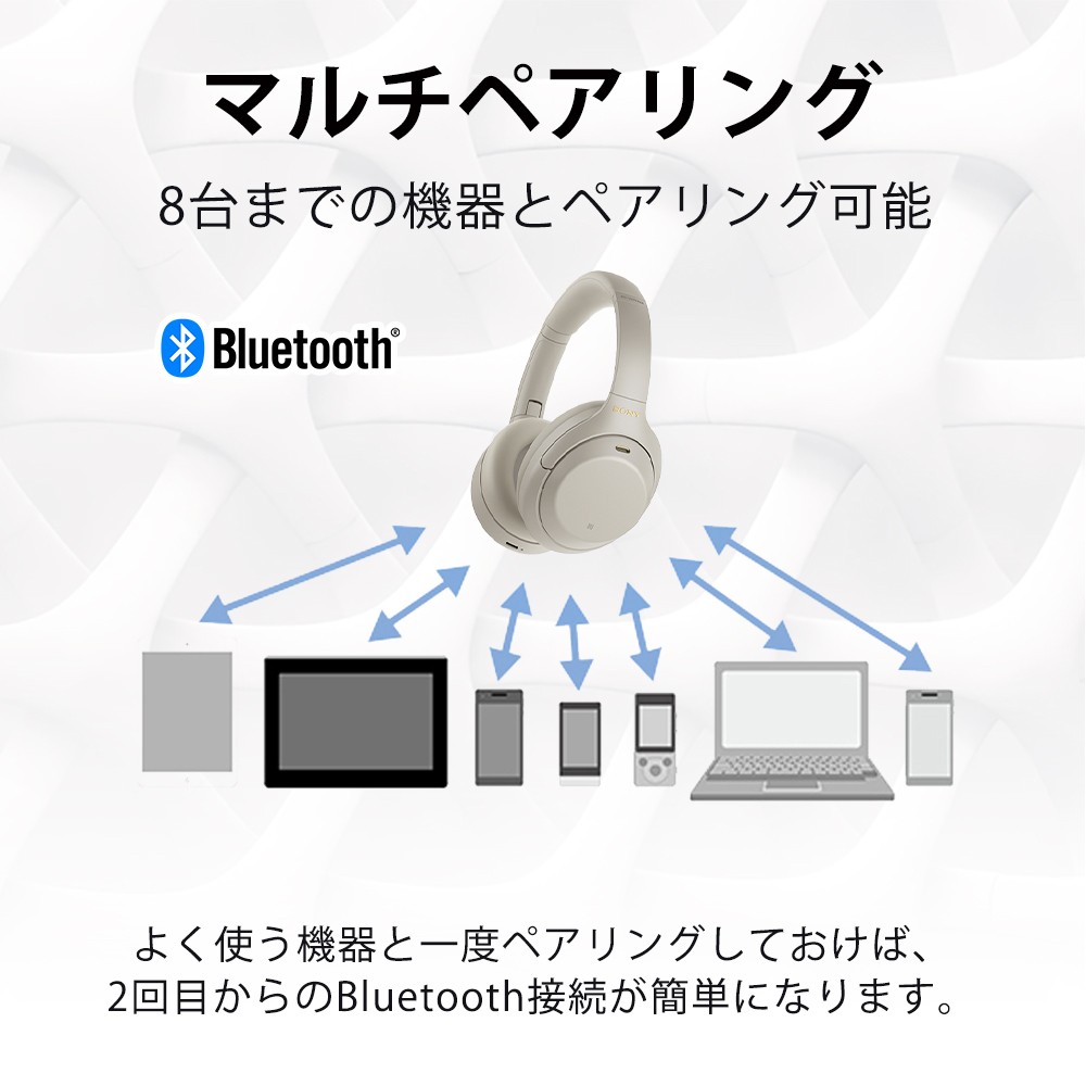ソニー ダイナミック密閉型 ヘッドホン WH-1000XM4 (S)プラチナシルバー Bluetooth ノイズキャンセリング 外音取り込み 高音質