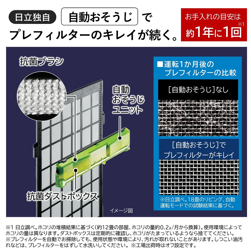 日立 EP-NVG90(N) シャンパンゴールド 自動おそうじ クリエア 加湿空気