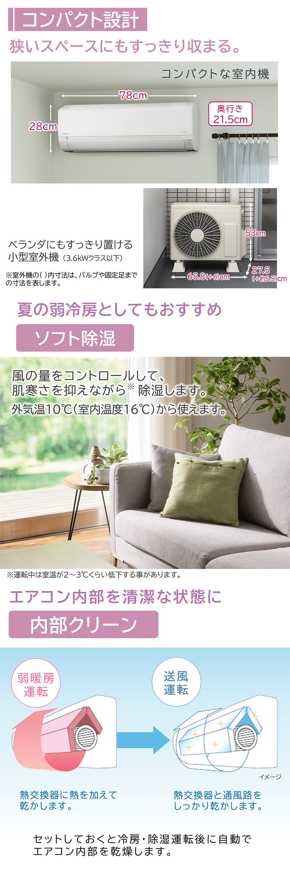 日立（HITACHI） エアコン 6畳 冷暖房 工事対応可能 白くまくん F