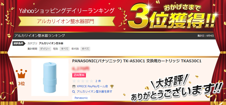 パナソニック 交換用カートリッジ TK-AS30C1 送料無料 1個