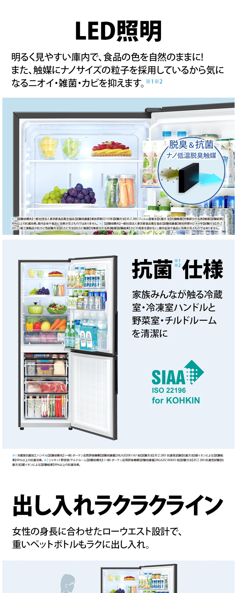 SHARP（シャープ） 冷蔵庫 310L 二人暮らし SJ-PD31K-W アコール