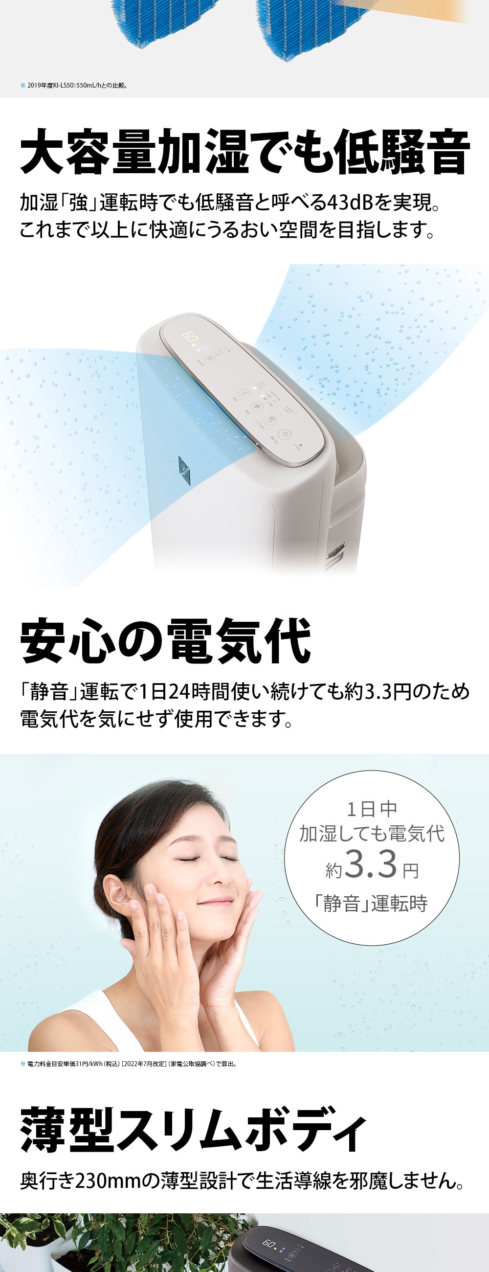 SHARP（シャープ） 加湿空気清浄機 KI-TS50-W プラズマクラスター25000