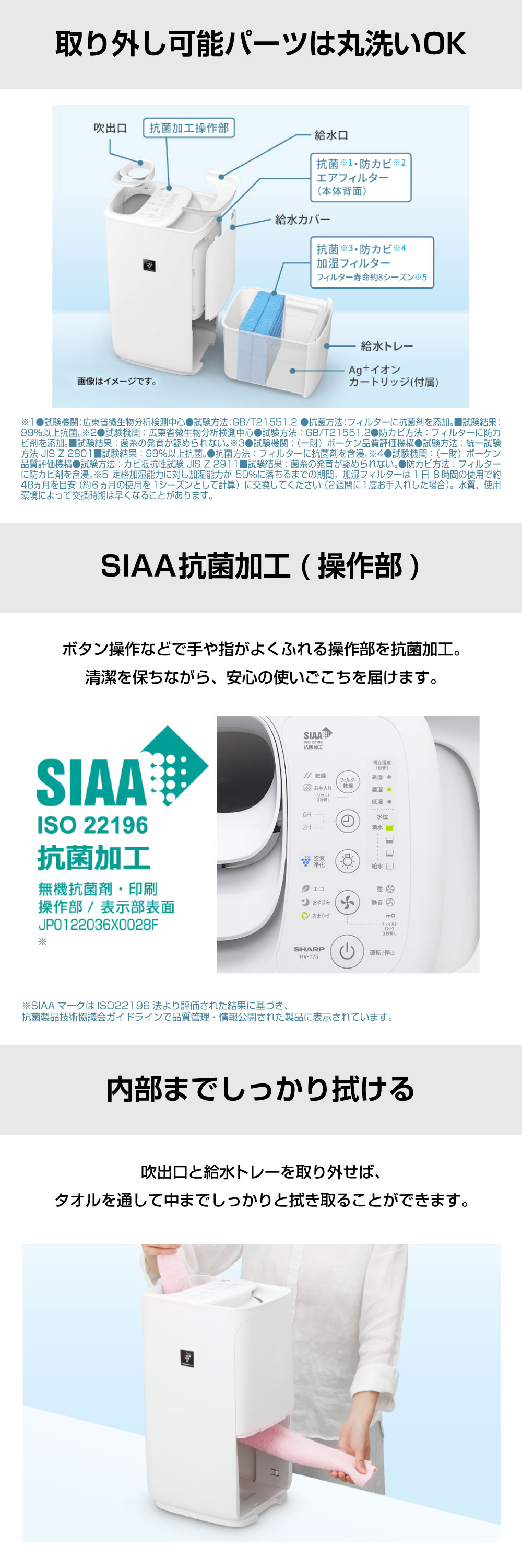 SHARP（シャープ） 加湿器 ハイブリッド式 大容量 4L プレミアム