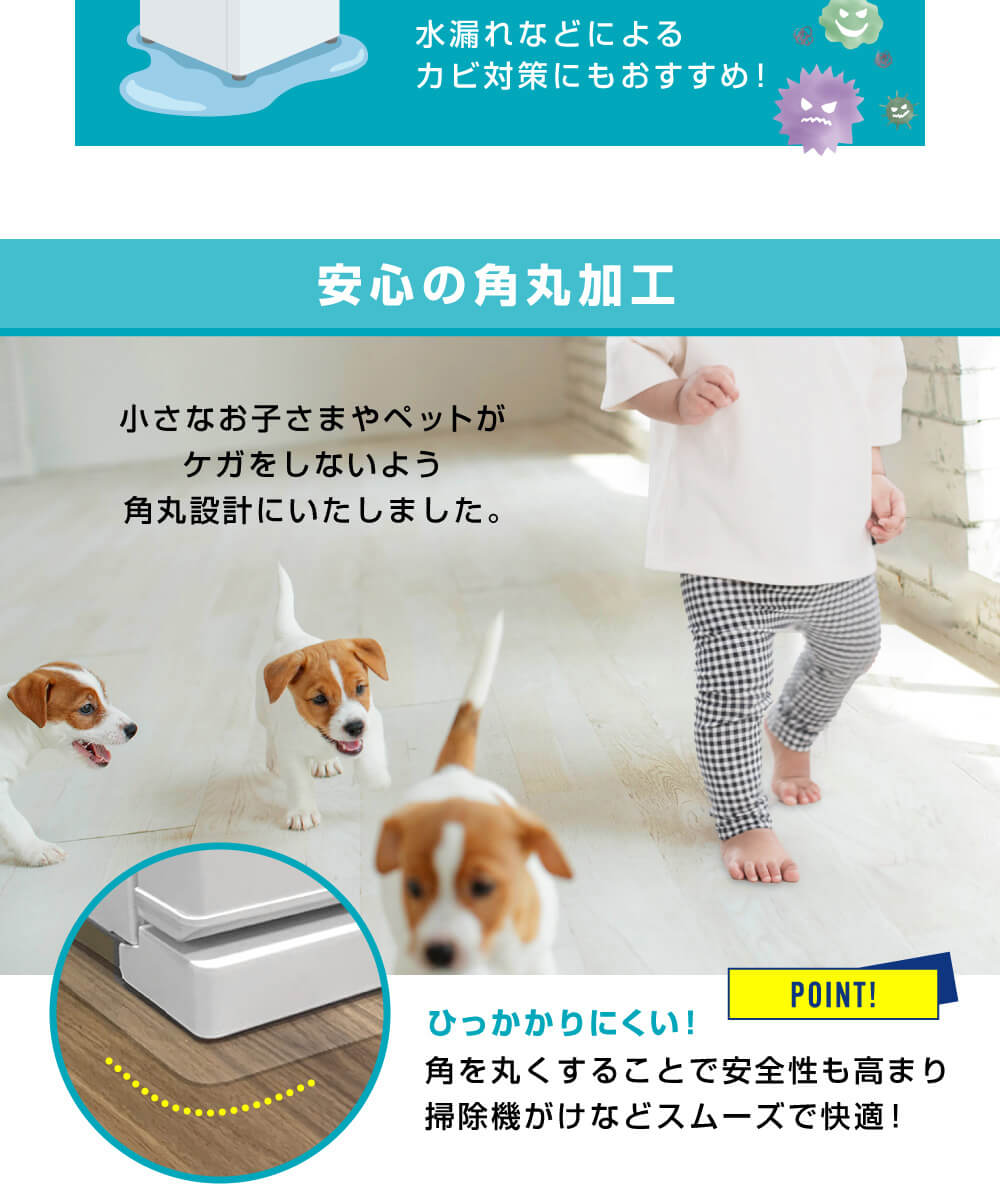 MAXZEN（マクスゼン） 冷蔵庫 マット 床 フローリング キズ防止 凹み