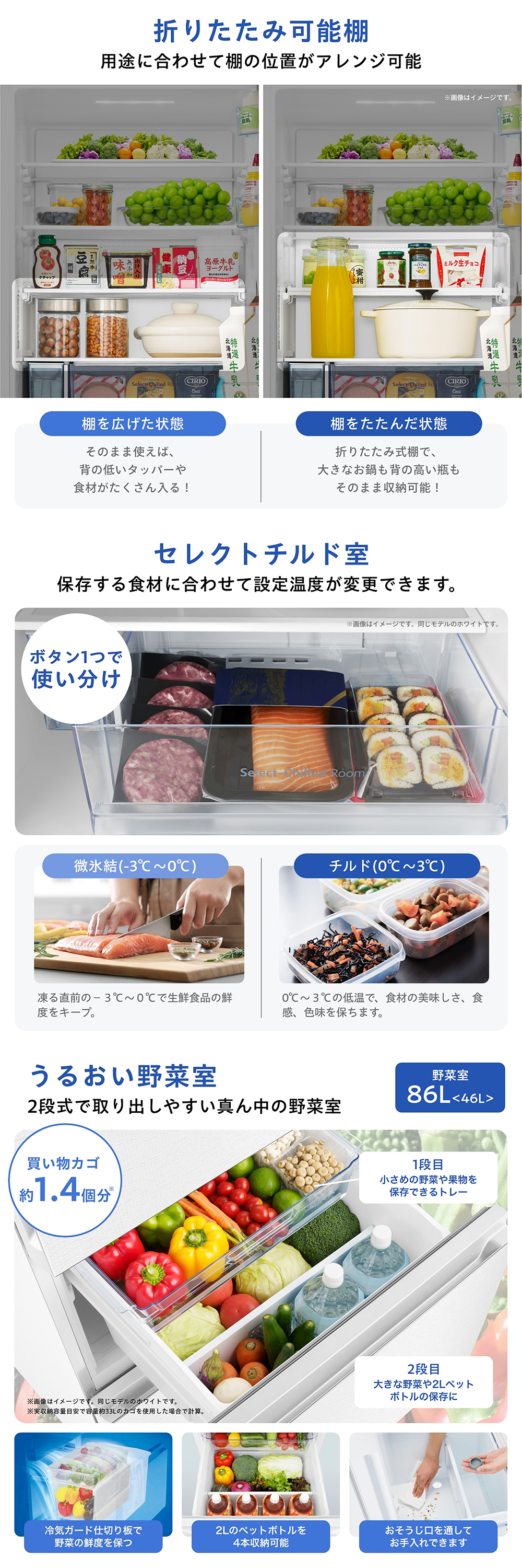 ハイセンス（HISENSE） 冷蔵庫 二人暮らし 358L 300L 大容量 3ドア 右