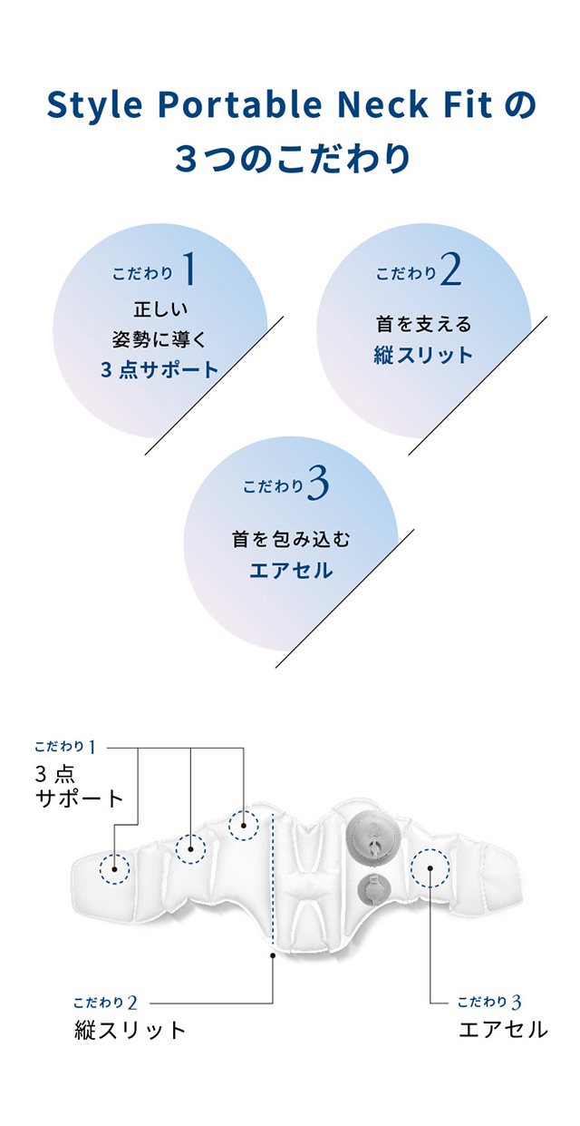 MTG YS-AT14A Style Portable Neck Fit 首姿勢サポーター 