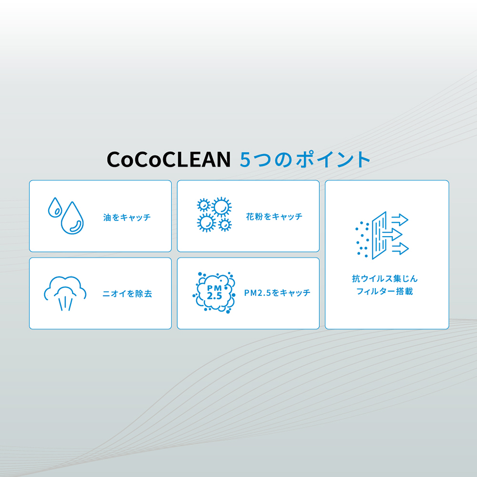 富士工業 業務用 空気清浄機 CoCoCLEAN ココクリーン 飲食店 油煙 臭い