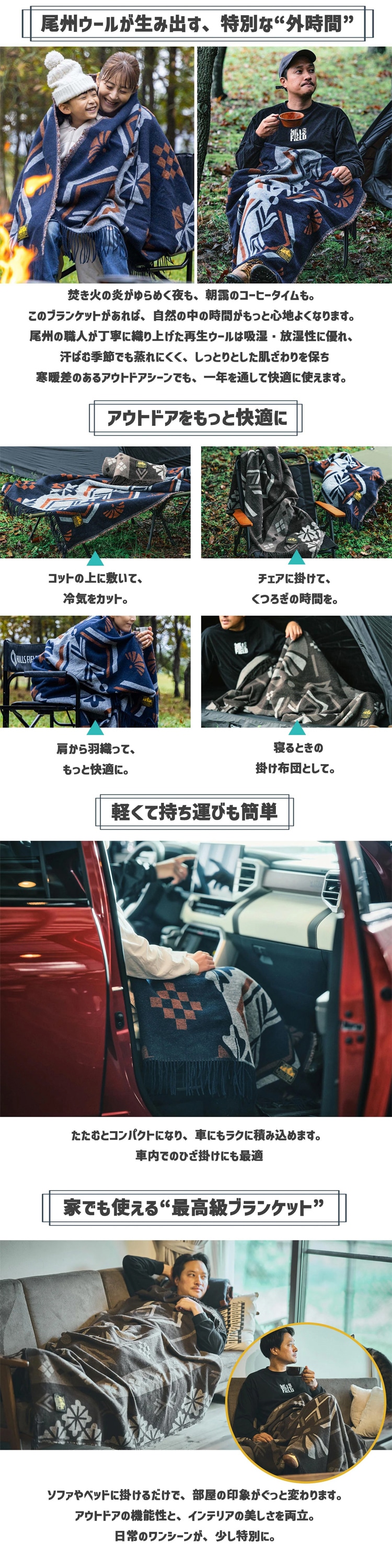 HILLS FIELD ヒルズフィールド HF-BKT-YA The Blanket ブランケット