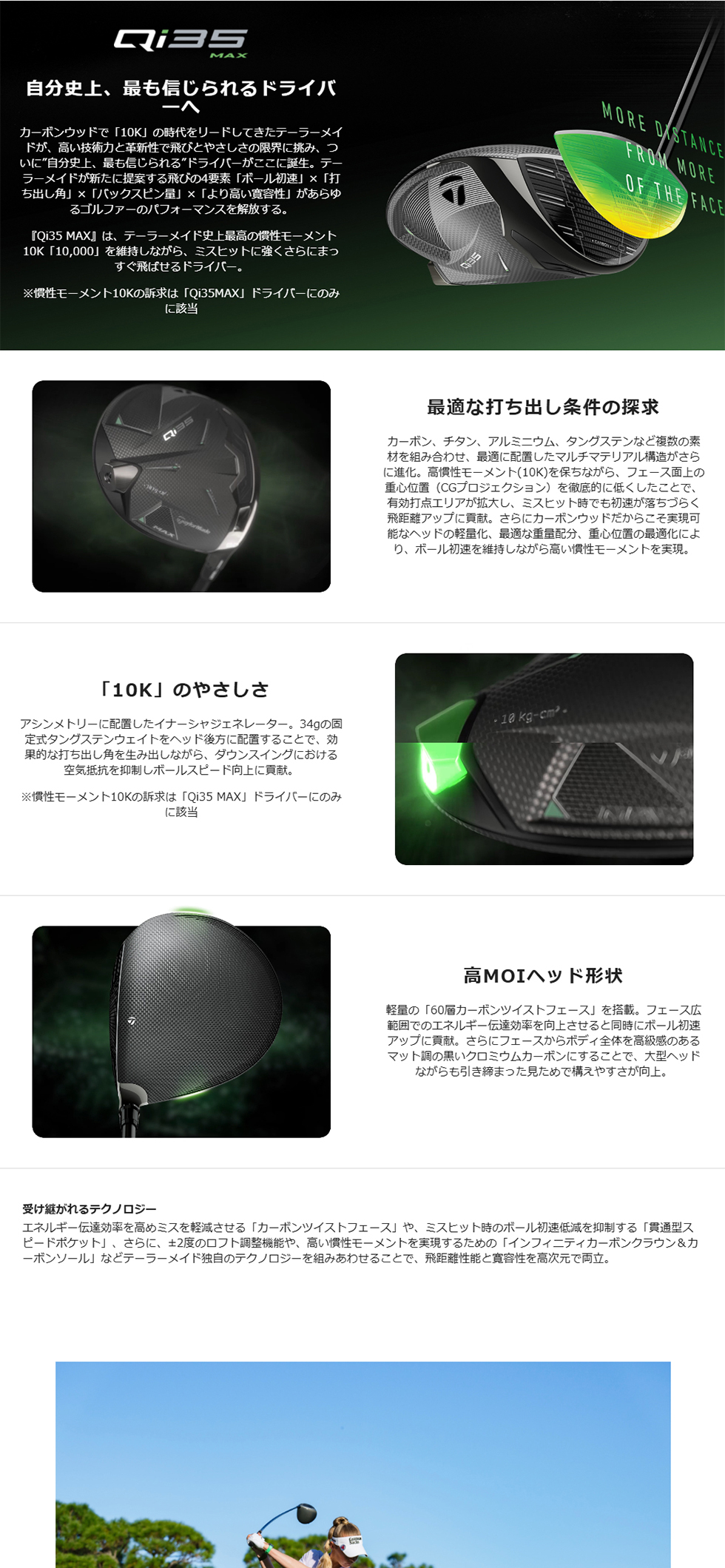 TaylorMade 日本正規品 テーラーメイド Qi35 MAX ドライバー