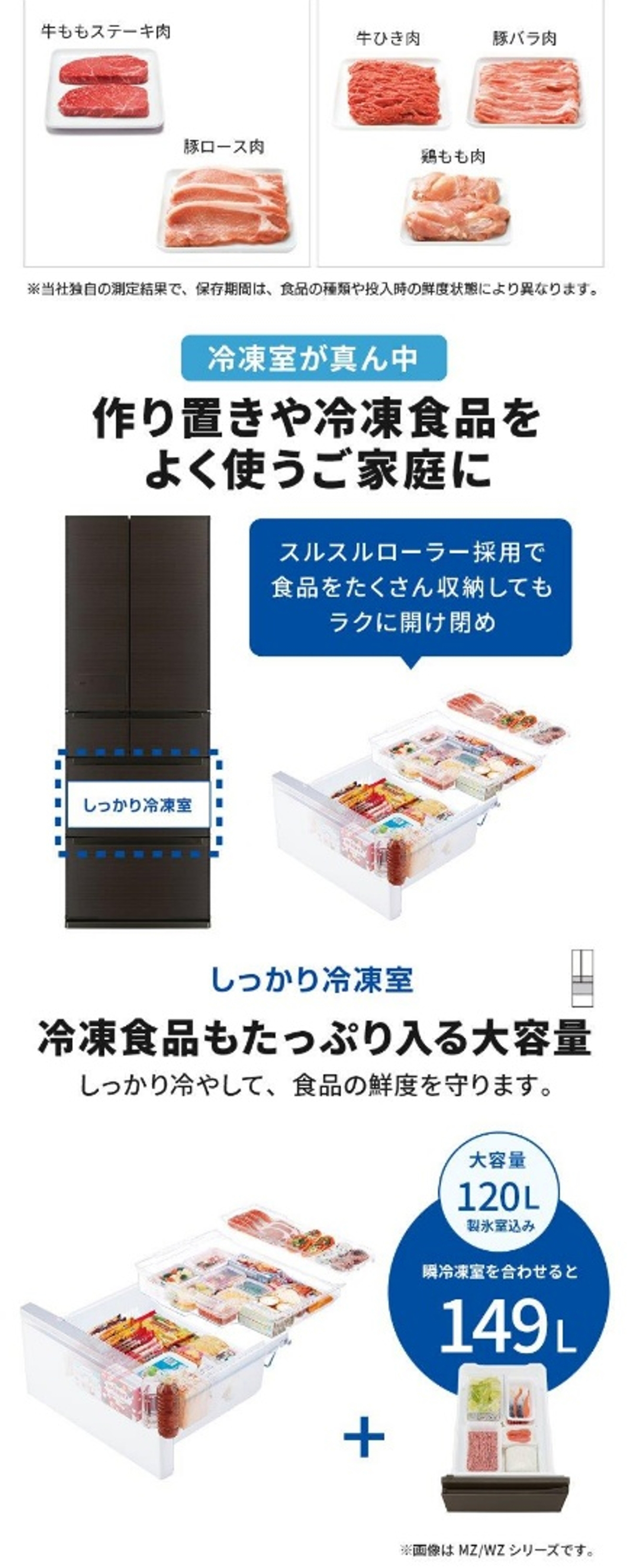 三菱（MITSUBISHI） 冷蔵庫 500L以上 547L 6ドア フレンチドア
