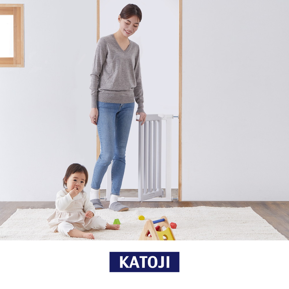 カトージ ベビーゲート2点セット 追加フレーム6個 ホワイト&グレー 赤ちゃん カトージ ベビーゲート LDK-STYLEⅡ ホワイト&グレー[追加