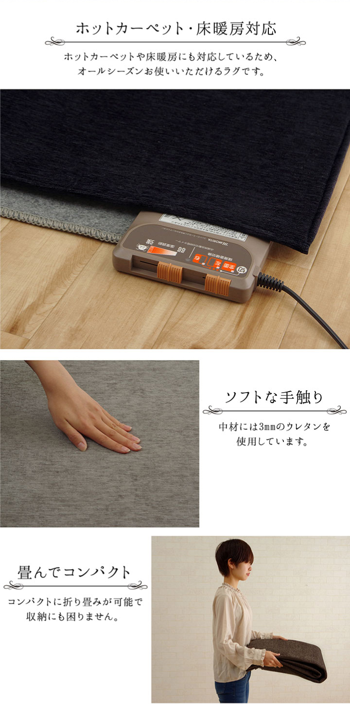 イケヒコ・コーポレーション 1292340045502 ラグ 洗える 無地カラー