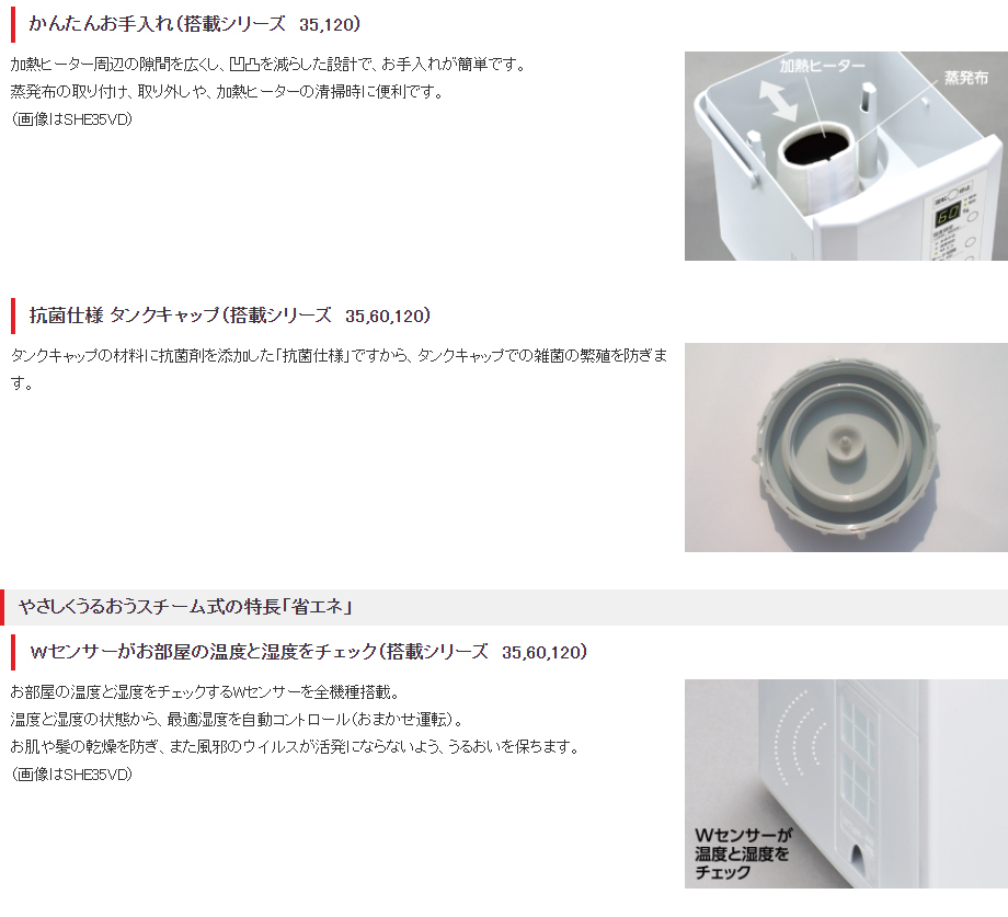 スチーム式加湿器 三菱重工 MITSUBISHI ルーミスト roomist SHE35VD-K