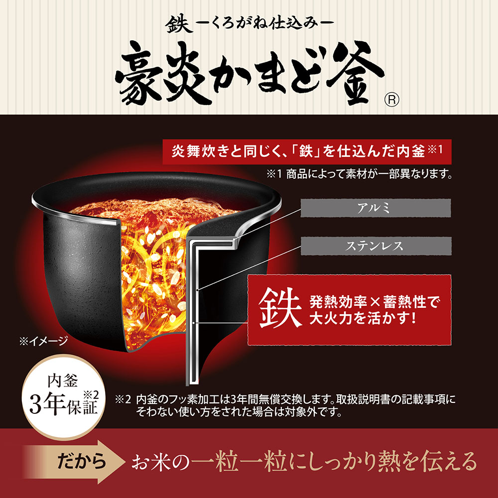 象印（ZOJIRUSHI） 炊飯器 5.5合炊き 一人暮らし用 豪熱大火力 IH NW
