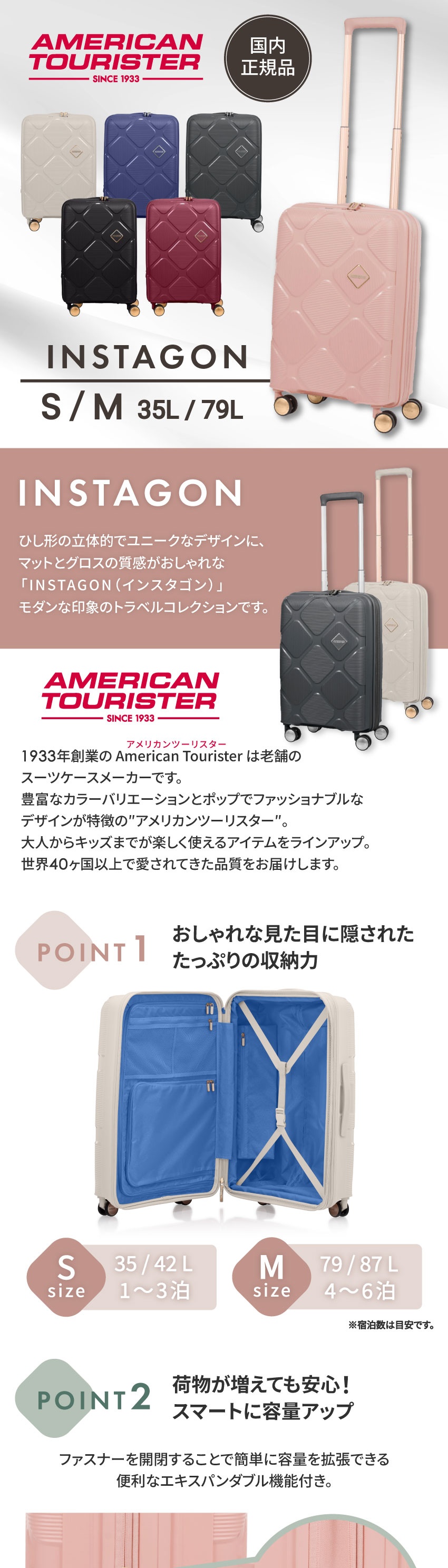 Samsonite（サムソナイト） HJ4*78012 INSTAGON SP 69cm V2 DARK GREY