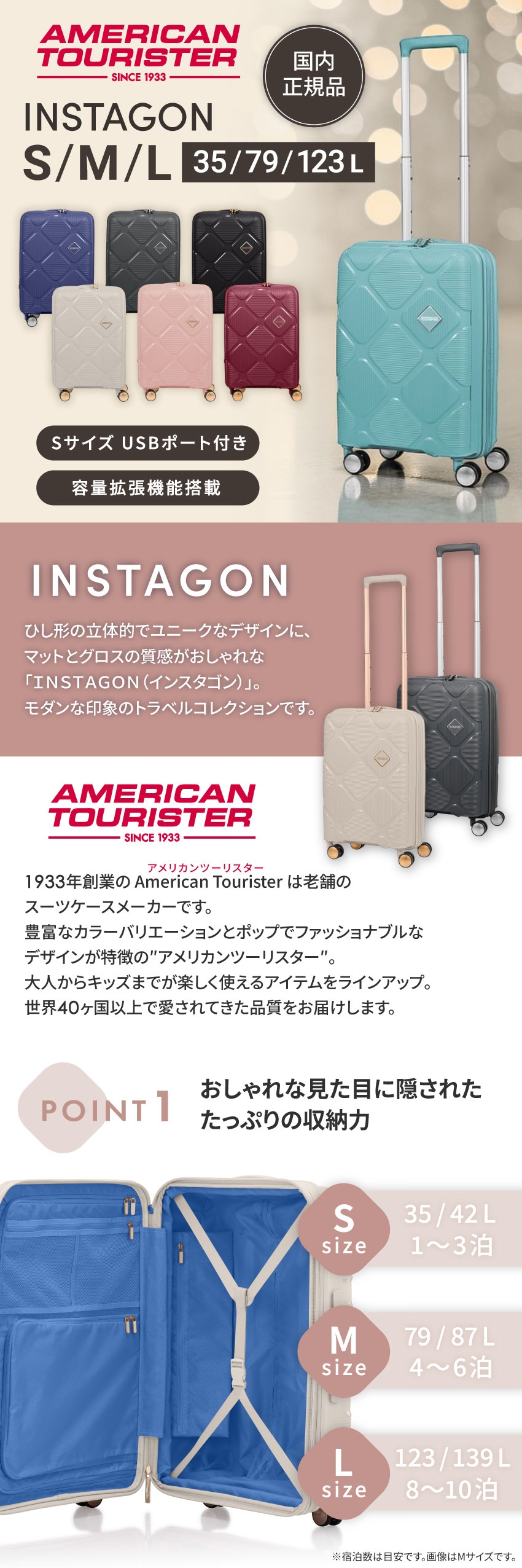 Samsonite（サムソナイト） HJ4*50015 INSTAGON SP 55/20 EXP TSA V2