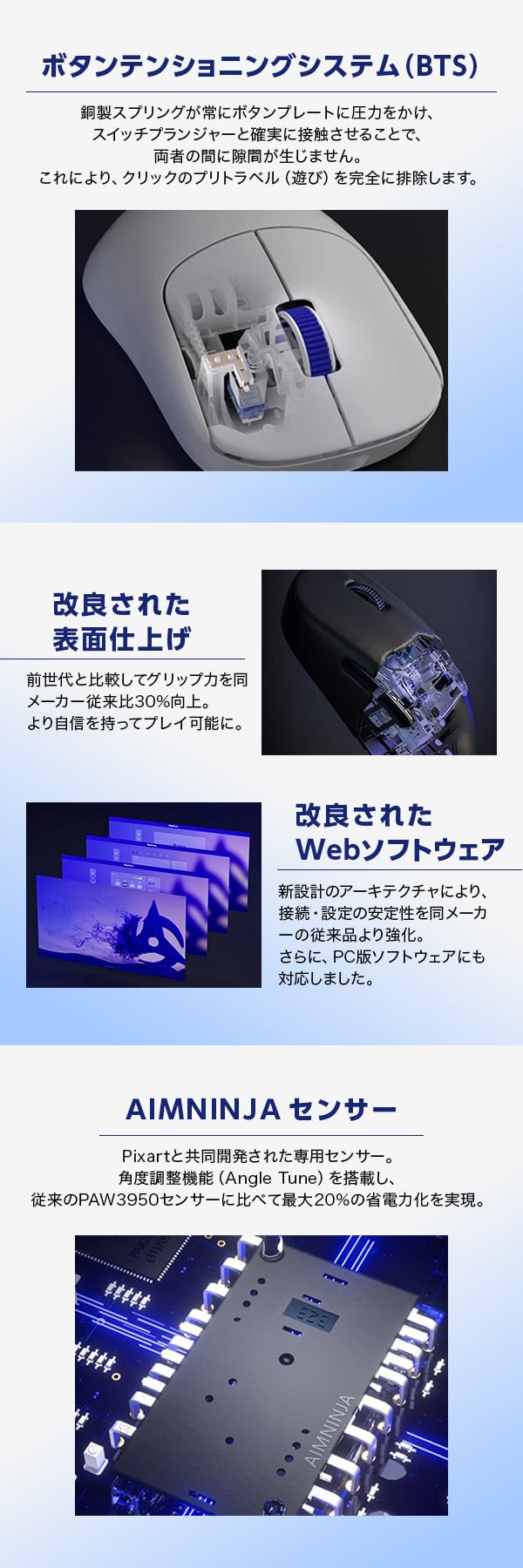 NINJUTSO Ninjutso nj-ten-white ホワイト Ten ワイヤレスゲーミング