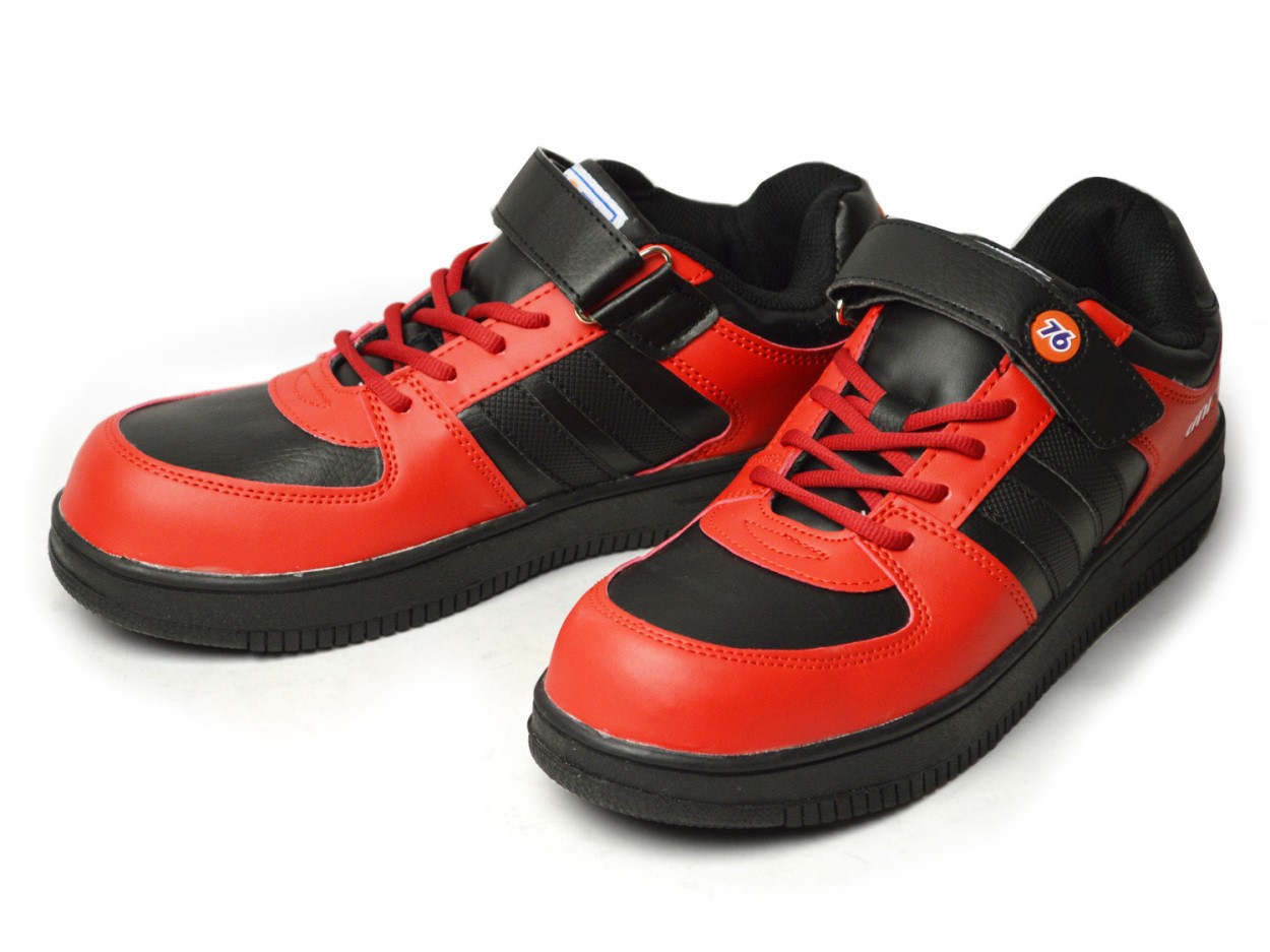 76 lubricants ナナロク 安全靴 作業靴 セーフティシューズ 幅広 3E マジックテープ...