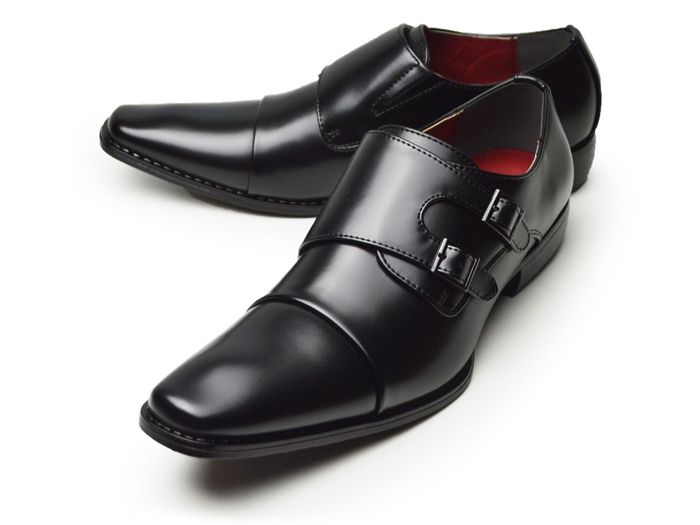 ビジネスシューズ メンズ 靴 モンクストラップ ストレートチップ
