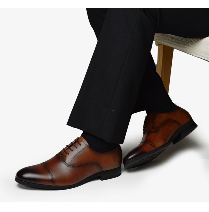 ビジネスシューズ 本革 メンズ 牛革 革靴 内羽根 ストレートチップ