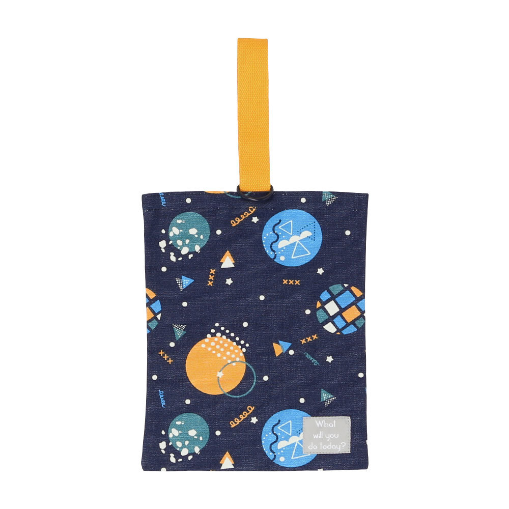 子供】シューズバッグ キッズ 上履き入れ 上靴入れ ストライプ 惑星