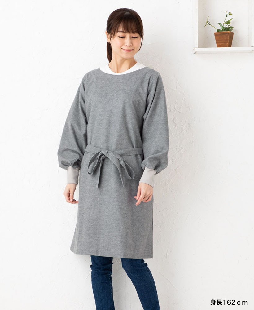 Apron Story ネル2WAY割烹着 日本製 あったか スモック シンプル