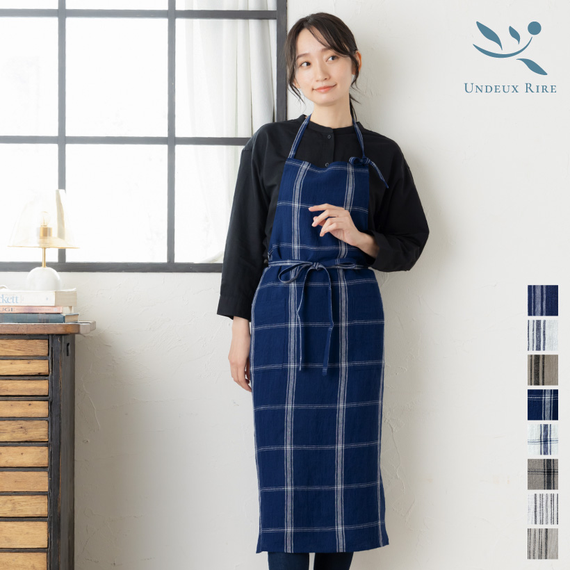[新品]  Eddie Bauer エプロン　リネン100%　生成 新品] Eddie Bauer エプロンリネン100%生成