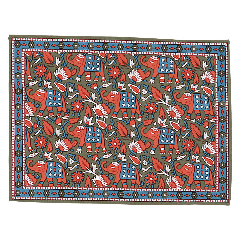 INDIAプリント ランチマット【32×45cm】インド ランチクロス