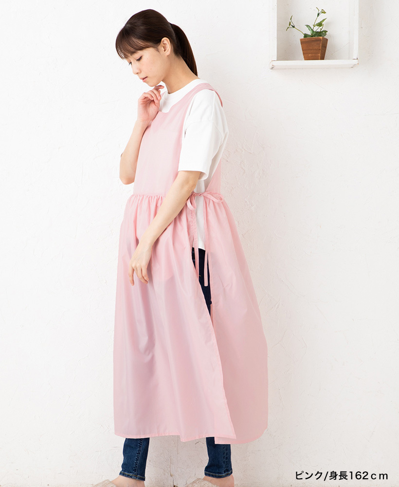 Apron Story サイドリボンギャザーエプロン 日本製 超軽量 撥水