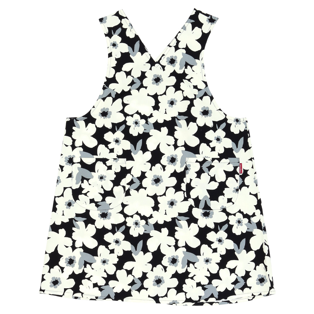 Vネックバッククロスエプロン 日本製 サークル フラワー おしゃれ かわいい ギフト プレゼント【メール便１枚のみ送料無料】【N】【M】 |  | 05