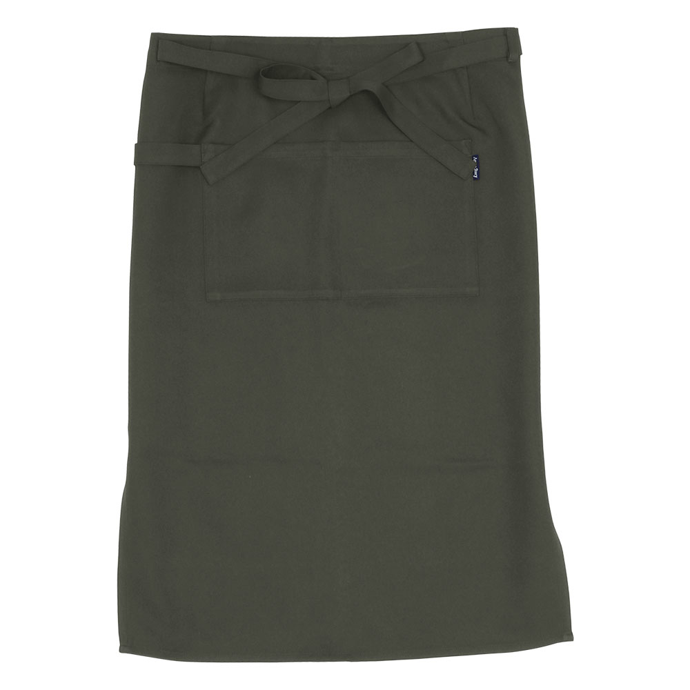 3wayエプロン◎リネン▲ミズイロ Apron Story さらさらサイドスリットギャルソンメンズエプロンM