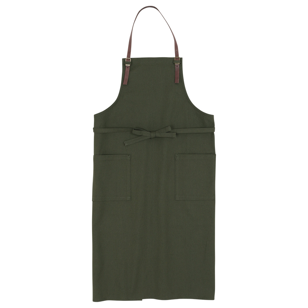 Apron Story レザー×帆布ホルターネックエプロン【日本製