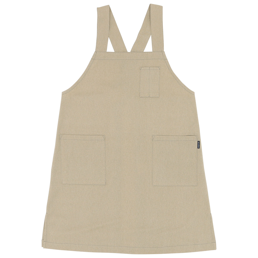 kapitalコットン製エプロン ベージュ Apron Story（エプロンストーリー） ウオッシャブルコットン タブリエ