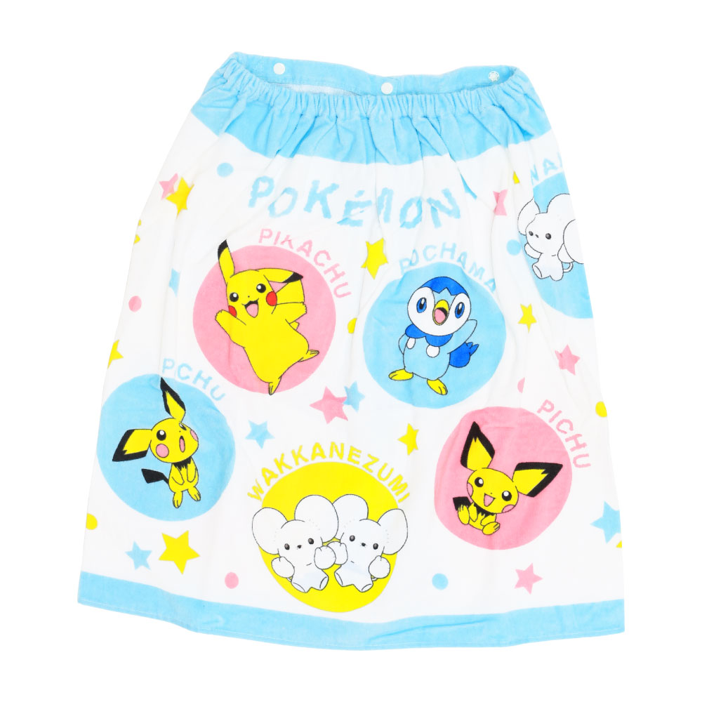 キャラクターラップタオル【約60cm丈】巻きタオル プール ポケモン