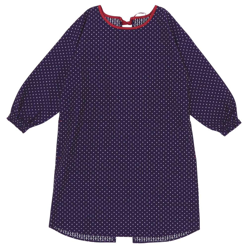 Apron Story パイピング割烹着【ORACA】久留米織 割ぽう着 日本 Apron Story パイピング割烹着【ORACA】久留米織 割ぽう着 日本