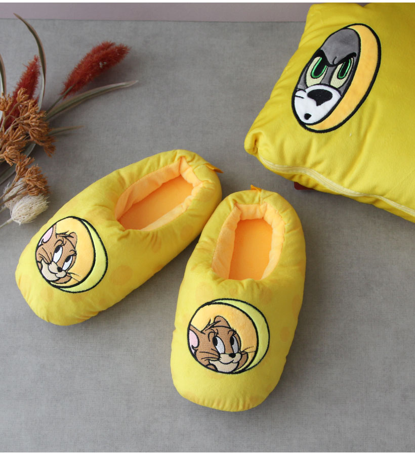 【新品未使用】トムとジェリー　マシュマロフィール　スリッパ　ブランケット wb1609_4.jpg
