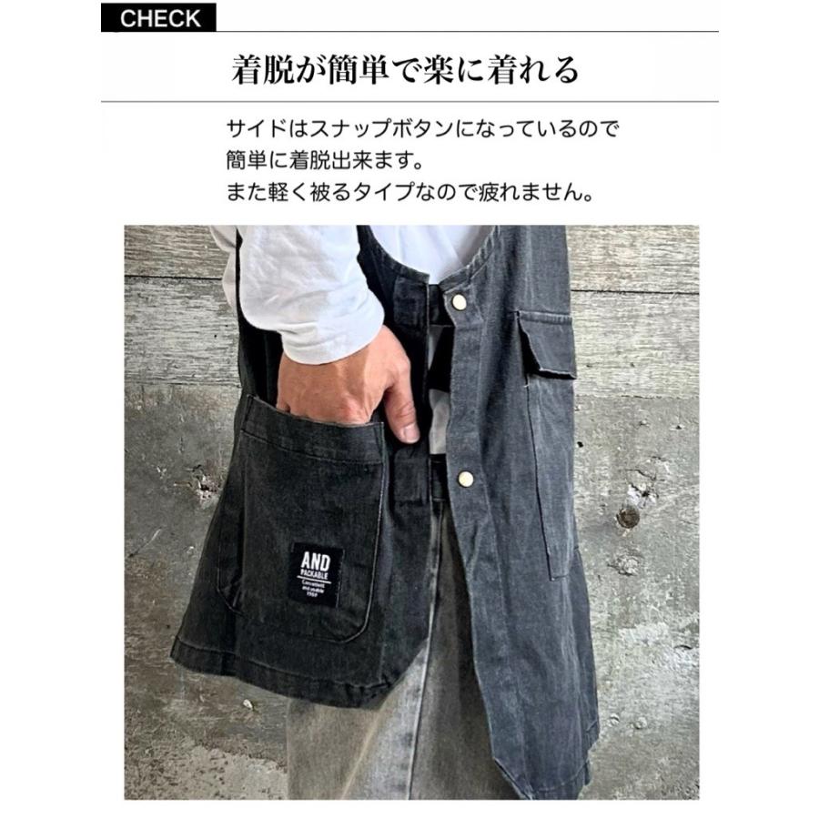 AND PACKABLE アンドパッカブル ワークエプロン 前後