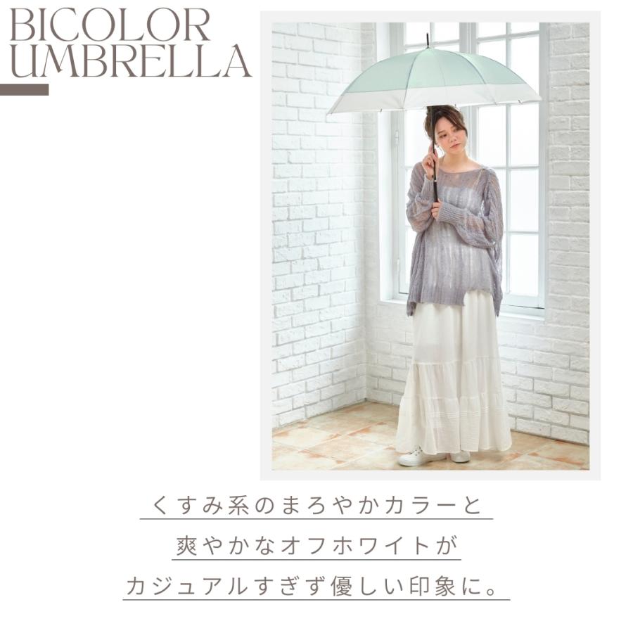 NaturalBasic 中谷 親骨 バイカラー 婦人傘 ワンタッチ式 レディース 8