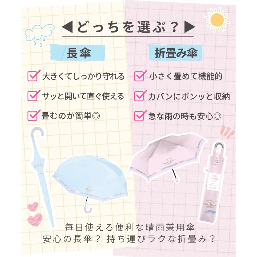 完全遮光100% 子供 女の子 晴雨兼用 傘 日傘 UPF50+ 親骨55cm 折畳傘