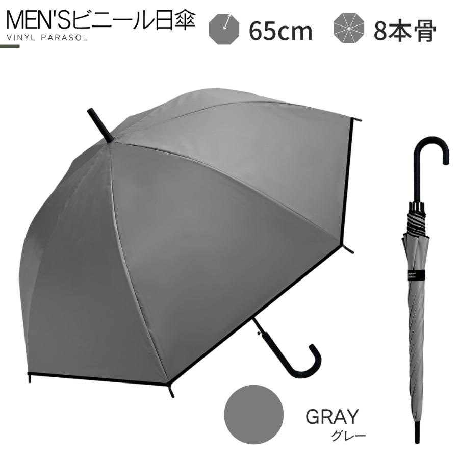 NaturalBasic（NAKATANI） メンズ ビニール傘 日傘 UPF50+ 晴雨兼用
