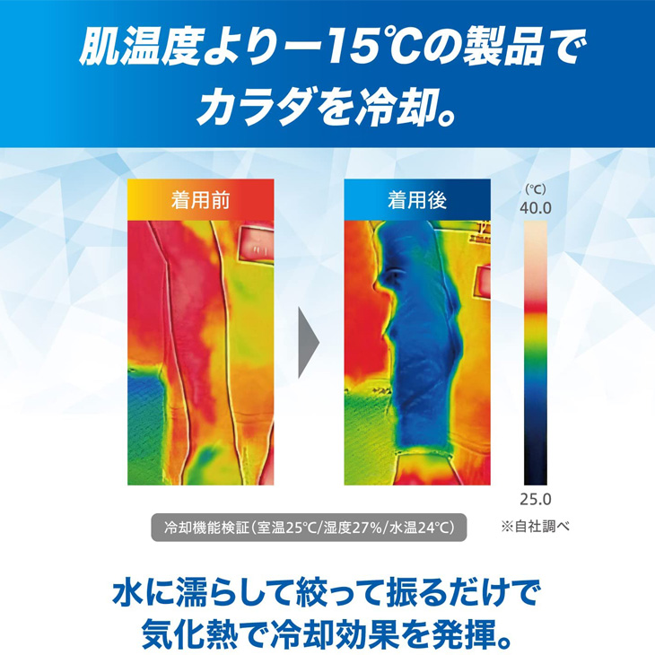 ザムスト 冷感ポンチョ フード付き ZAMST...の詳細画像1