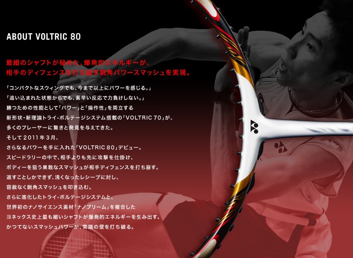 YONEX ヨネックス【YONEX】ボルトリック80(VOLTRIC 80)☆ガット