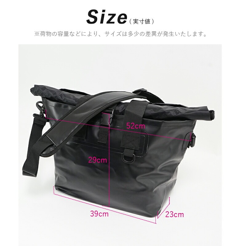 BAGWORKS FISHERMAN 防水トートバッグ 釣り ターポリン生地 丸め