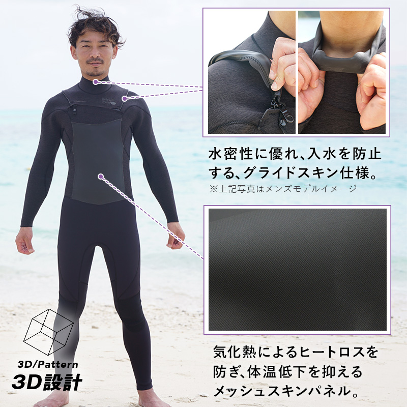 ウェットスーツ 3mm メンズ ウエットスーツ HeleiWaho ヘレイワホ