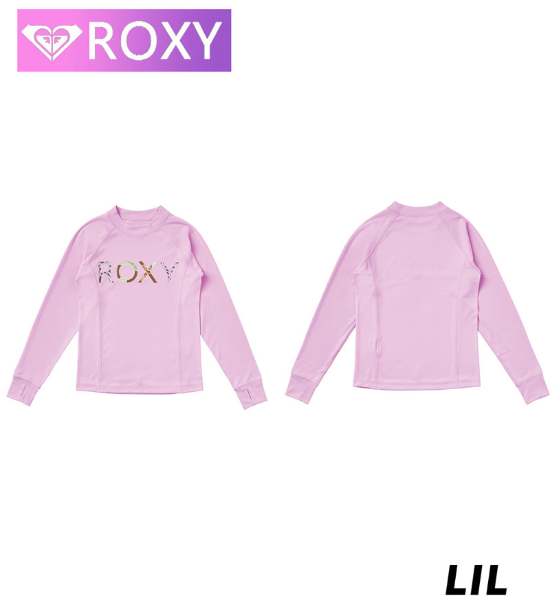 ROXY ロキシー ラッシュガード 女の子 ガールサイズ ビーチ 海  MINI MERMAID LOGO L/S｜aqrosnetshop｜02