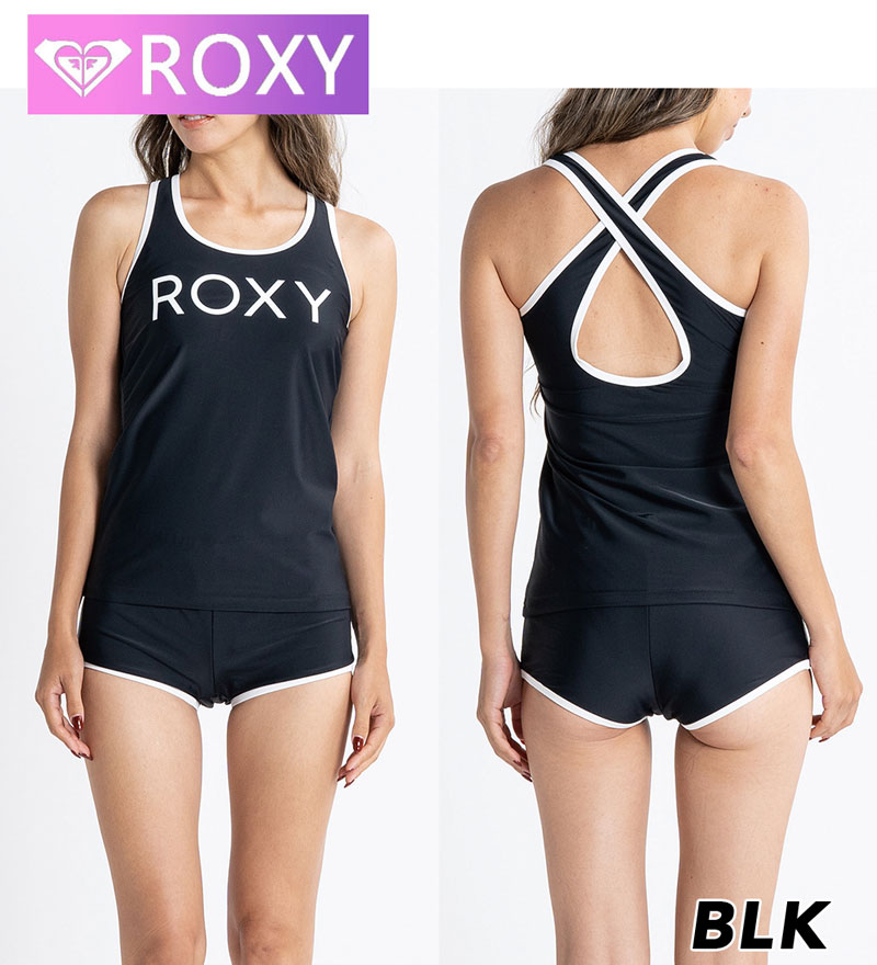 ROXY ロキシー 水着 レディース タンキニ 無地 ボーイレッグタイプ ビーチ 海 プール アウトドア サマー DEEP WATER